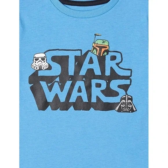 Amazon Essentials 3pk Disney Star Wars Boys Short Sleeve T-Shirts Large - Picture 2 of 4